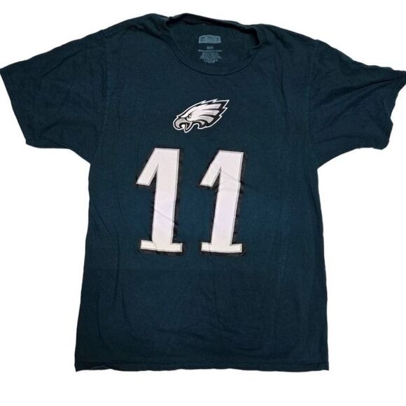 Philadelphia Eagles Carson Wentz #11 NFL Football Jersey T-Shirt Fan Gear Size S - Picture 1 of 7